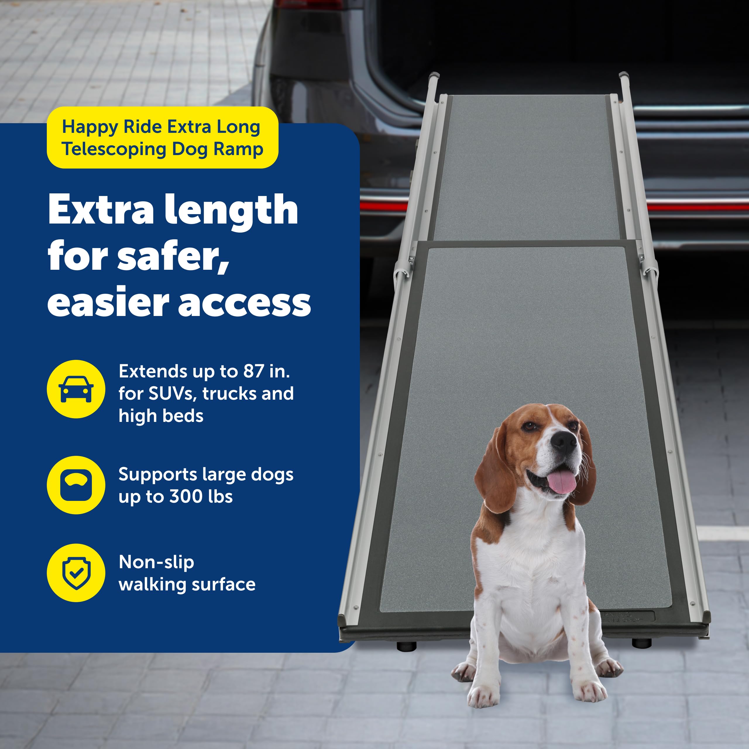 PetSafe Solvit Telescopic Pet Ramp, Extra Large, 119 cm - 220 cm